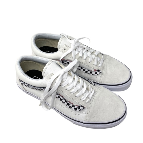 VANS Old Skool Sport Sneakers Men's Skate Low Top Suede Canvas White ALSU01647 - Picture 4 of 10